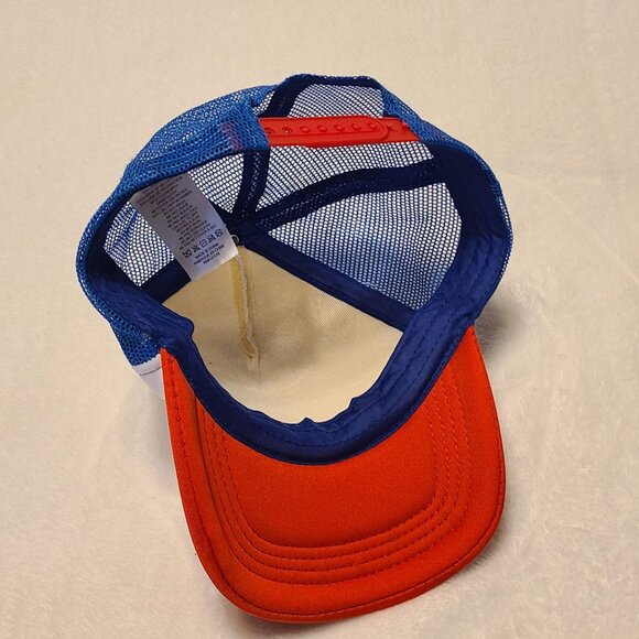 Stranger Things Red White Blue Plain Hat Trucker Cap 80s Adjustable Mesh Dustin - Picture 8 of 10